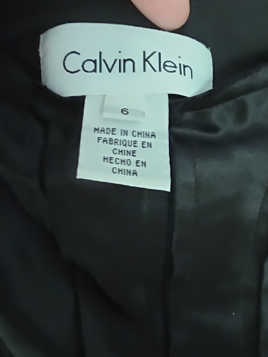 Archival Calvin Klein Collection | 100% Silk Raw-Edge Panel Midi Dress | Size 6 - Picture 11 of 11